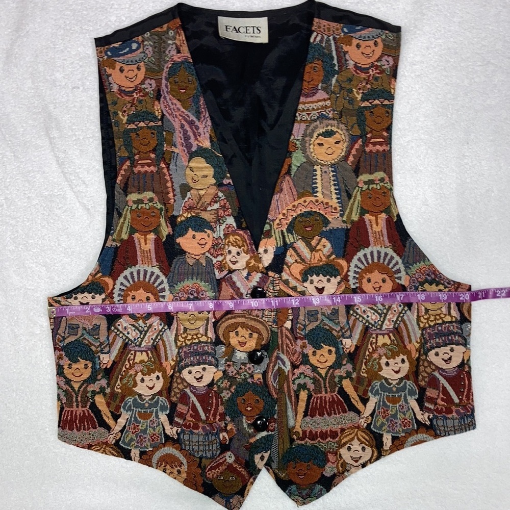 Vintage facets by mirrors small world diverse children large vest - Picture 3 of 7